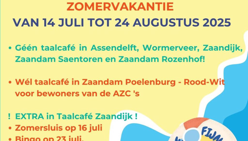 Zomerstop voorbij!